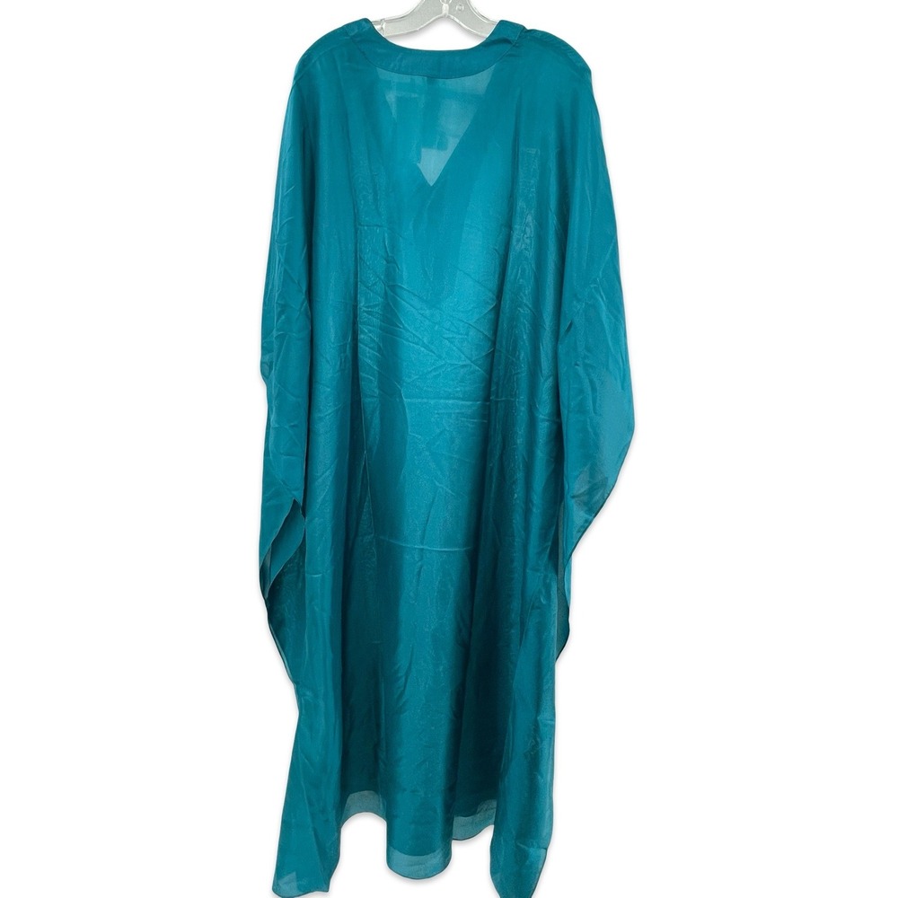 Ocean+Main Kaftan Dress 2X Teal - Picture 2 of 6